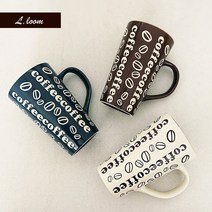 커플용 신혼부부 사무실 커피숍 홈 카페 커피 빅사이즈 큰 빅 머그컵 머그잔 550ml, 아이보리