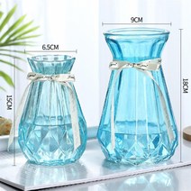 테이블리폼 유러피안 팬시 유리화병 수배 그린 뤄 식물 말린 생선 꽂다 꽃병 그릇 식당 거실인테리어 수반 1801237231, (호박 _쁘띠다이아몬드 )스카이 블루