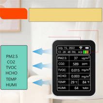 Tuya-AQI 7 인 1 지능형 대기질 기 PM2.5. CO2 TVOC 온도, 한개옵션0