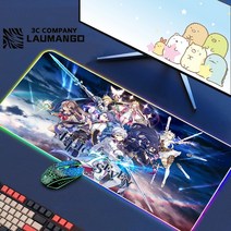 에픽 세븐 Rgb 마우스 패드 게이머 키보드 매트 책상 애니메이션 카펫 Pc 빅 게임 캐비닛 확장, 04 GG001214_05 RGB300x800x3mm, 1개
