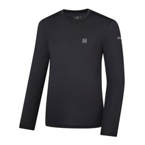 콜핑 에스파 남 KTT0449M 멜란지 무지 남성 등산 라운드 티셔츠, BLACK