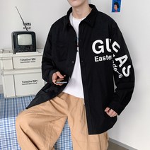 DFMEI 남자 긴팔 루즈핏 캐주얼 코트 셔츠입니다