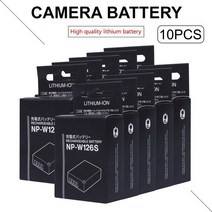 카메라 배터리 교체 NP-W126S W126S 후지 X-H1 X-PRO3 X-PRO2 X-T3 X-T2 X-T30 X-T20 X-T200 X-E3 X-E2 X-A5 X-A3 XT3, [05] 10PCS