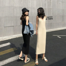 브이와이 VY 여자 슬리브리스 피서룩 비치룩 롱원피스