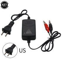 바이크 오토바이배터리충전기 주행충전기 충전식 12V 1300mA 밀폐형 납산 배터리 usb 충전기 자동차 트럭 오토바이 당 검정색 및 빨간색 리드, 01 US Plug