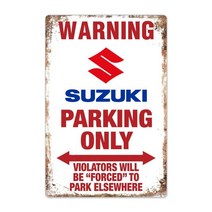 다이캐스트사이버트럭장난감 다이캐스트테슬라사이버트럭 경고 스즈키 주차 전용 주석 사인 빈티지 차고, 01 Black_01 20x30cm