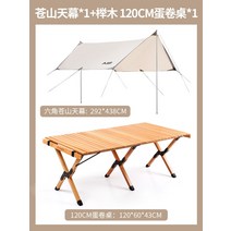 렉타타프 헥사 어닝 블랙코팅 방수 차박용 터널형 그늘막 치기쉬운 Beishan 늑대 야외 캐노피 텐트 필드 캠핑 휴대용 자외선 차단제 육각면 천막 캠핑 피크닉 피크닉, 창산 스카이 커튼1+너도밤나무 120cm 계란말이