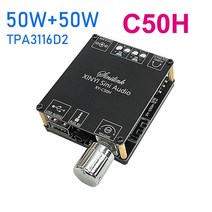 블루투스 호환 디지털 파워 앰프 보드 2*50W 2*100W AUX TPA3116 2.0 CH 스테레오 홈 뮤직 무선 모듈 오디, 02 C50H