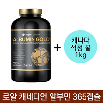 로얄 캐네디언 알부민 골드 1700mg 365캡슐 +사은품 캐나다, 1개, 365정+캐나다 석청꿀1kg
