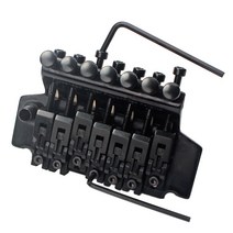 7현 더블 락킹 트레몰로 브릿지 Whammy 바 렌치 포함 스프링 나사 스터드 세트 일렉트릭 기타 부품 검정색