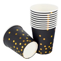 컨페티 파티컵 8온스 10입 [블랙], 10개입, 1개