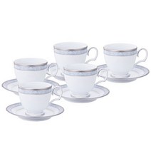 노리다케 도자기 커피 찻 잔 햄프셔 골드 250cc 일본 정품 티 컵, 플래티넘 + 컵+받침대
