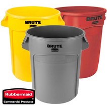 sioncompan루버메이드-BRUTE 원형컨테이너 FG263200YEL 121.1L 휴지통 쓰레기 대형 점포 업소휴대 다용도함!!--SC, 이상품보내주세요, 이상품보내주세요