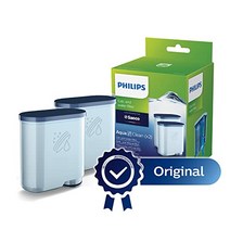 CA6903/01과 같은 필립스 정품 석회질 및 정수 필터 - AquaClean 필터 2개 최대 5 000잔까지 물때 제거 없음* Click&Go 시스템 흰색(CA6903/22)-20760, 정수기 더블팩