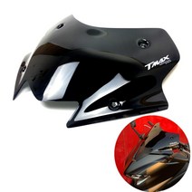 바이크 오토바이 액세서리 윈드실드 버블 윈드스크린 블랙 윈드 디플렉터 야마하 TMAX530 TMAX 530, 1