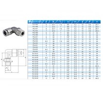 유압 프레스 압착기 자키 M5 M6 1/8 quot1/4quot 3/8 BSPT Male Elbow 공압 304 스테인레스 맞춤 퀵 커넥터, 01 4mm_06 1/4