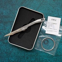 Titaner Scalpel 티타늄 유틸리티 나이프 벽지 야외 휴대용 자기 방어 생존 구조 샤프 EDC NO.11 포켓, 02 leosix 1.0