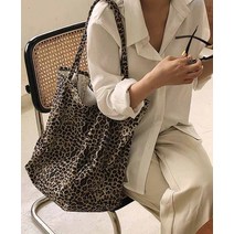 여성 여자 호피무늬 에코 백 핸드 토트 쇼퍼 백 가방