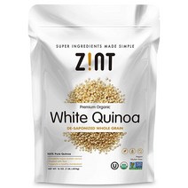 Zint 유기농 퀴노아: 완전한 비건 단백질 공급원 - GMO 프리 글루텐 프리 화이트 퀴노아 - 부드럽고 푹신한 통곡물 슈퍼푸드 (473.2ml), 1 Pound (Pack of 1)