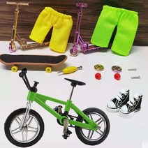 핑거보드 손가락 스쿠터 스케이트 보드 신발 액세서리 세, 15 3-Shoes-Green Bike