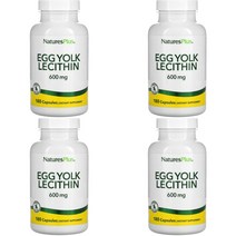 NaturesPlus Egg Yolk Lecithin 네이처스플러스 난유캡슐 난황 레시틴 600mg 180정 4병, 1개