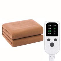 전기장판온도조절기온도 조절 전기 담요 가열 220v 시트 두꺼운 매트리스 조절기 방수 보안 난방 워머 패, 02 Brown_02 150x120cm