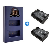 캐논 LP-E6 LCD 충전기+배터리 2개 6D MARK II
