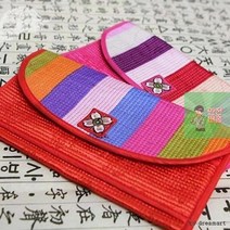 여름상회 설지갑_지갑_추석_돈봉투_무지개_장지갑_설날_카드_한복_한국_용돈_명절_기념품_어버이날_선물_외국인_겸용_봉투_/_전통_박스 DE37, 무지개 카드겸용 지갑_색상랜덤