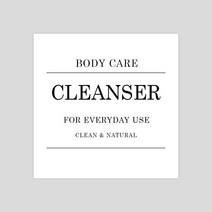 아루아 욕실 디스펜서 물비누 주방세제 디스펜서 샴푸 용기 펌핑 공병, 1개, 라벨(라인)-CLEANSER