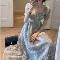 여성 여름 롱 쉬폰 원피스 빅사이즈 여자 휴양지 등원룩 복고풍 꽃무늬 5xl까지