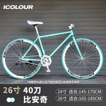 비앙키 로드자전거 26인치 30도 40도 60도 픽시 바이크 달리는 2발 생활형 MTB, 단일사이즈, 비앙키  26인치   40도