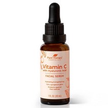 Plant Therapy 비타민 C 및 히알루론산 28.3g(1온스) 페이셜 세럼 30% 히알루론산 페룰산 및 비타민 E가 함유되어 잔과 을 줄여줍니다, Vitamin C