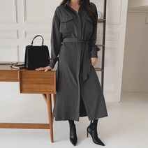 겟잇미 디리 트렌치 가을 스트랩 롱원피스