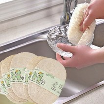 천연수세미 5p 친환경 사각 루파 삼베 주방 제로웨이스트 생분해 수세미