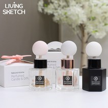 [리빙스케치]골프공 디퓨저세트 차량용 방향제 국내제작 인테리어소품 선물포장, 카프리