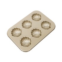 둥근조가비틀 오븐용 베이킹 빵틀 6구 270x190mm