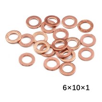고무오링 패킹 실리콘 오링 고무링 20/50pcs M6 M8 M10 M12 M14 M20Solid 구리 와셔 플랫 링 가스켓 스페이, 04 M8X12X1mm_01 20pcs
