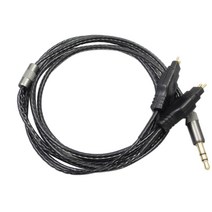 Sennheiser HD414 HD650 HD600 HD580 HD25 헤드폰을위한 2M 교체 오디오 케이블, 하나, 검은 색