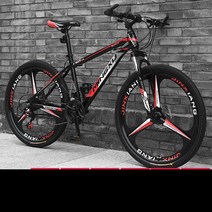 shike 하이브리드 로드바이크 입문용 출퇴근용 MTB 자전거 26인치 24인치, 24인치 27속, 삼도륜/레드