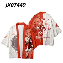 3D프린트 게임 Genshin Impact Oversized T Shirt 여성 남성 Klee 4939358706, XXL, kimono