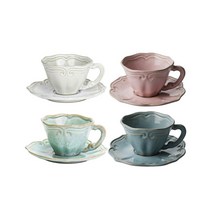 VBC 까사 폰다코 티컵 & 소서_ 바로크 (색상 택1), 아쿠아, 1개