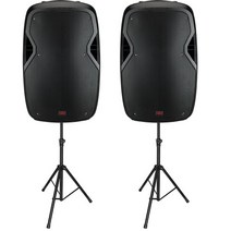 HH 15인치 800W 패시브 PA 스피커 VRE-15G2 (1조) + 스탠드 (2개)