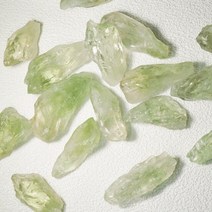 파쇄석 잡석 콩자갈 잔자갈 자갈돌멩이골재 쇄석 깬자갈 천연 녹색 크리스탈 광물 표본 돌, 그린 크리스탈, 100 그램