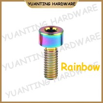 티타늄 스템 자전거 부품 M3 M4 합금 육각 소켓 캡 헤드 나사 다채로운 볼트 RC 모터 피팅 액세서리 1 개, [01] M3xP0.5, [06] 18mm (1Piece), [03] Rainbow