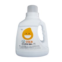 강청 무첨가 고농축 EM 세탁용물비누 1.3L 녹색인증 세탁세제, 1개