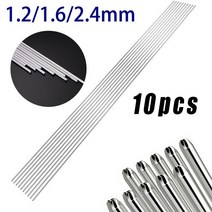 스텐 아크 알곤 용접봉 10pcs tig 용접 바 코어 1.2mm1.6mm2.4mm 316l 스테인레스 스틸 와이어 330mm 저온, 협력사, 2.4mm