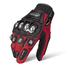 MADBIKE 오토바이 장갑 남자 여름 승마 Luvas 모토 사이클링 통기성 메쉬 패브릭 사이클 Guantes, M, 레드
