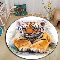 동물 그림 모양 귀여운 롤 거실 방 카페트 러그 귀여운 올빼미 카펫 호랑이 곰 물고기 라운드 매트 바닥 매트 러그 침실 거실