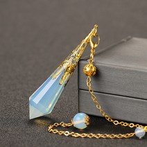 Neirny 재물복을 가져다주는 펜던트 파워스톤 탐지기 다우징 수맥찾기 팬듈럼 천연 크리스탈, Q개