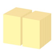 요랜드 점착메모지 직사각형 50 x 76mm, 10개, 노랑